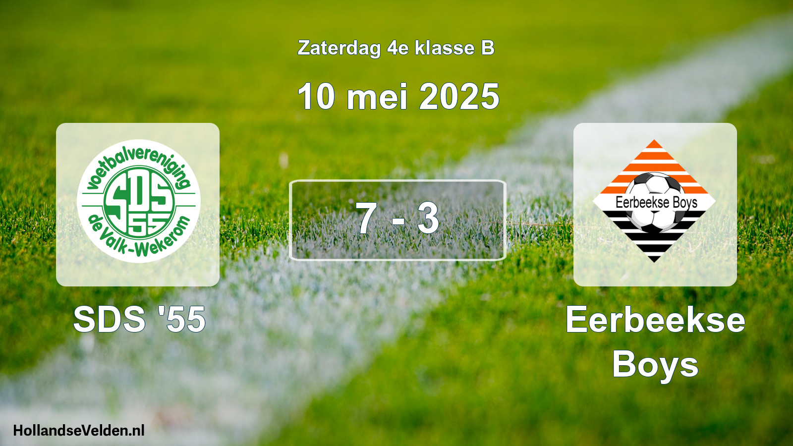 Total number of matches played: SDS '55 - Eerbeekse Boys 7 - 3 (10 May 2025)