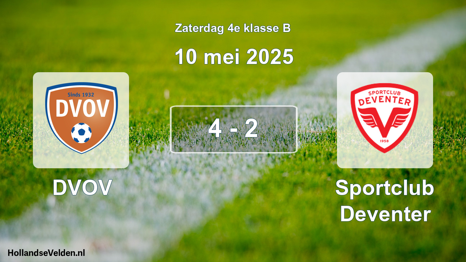 Total number of matches played: DVOV - Sportclub Deventer 4 - 2 (10 May 2025)