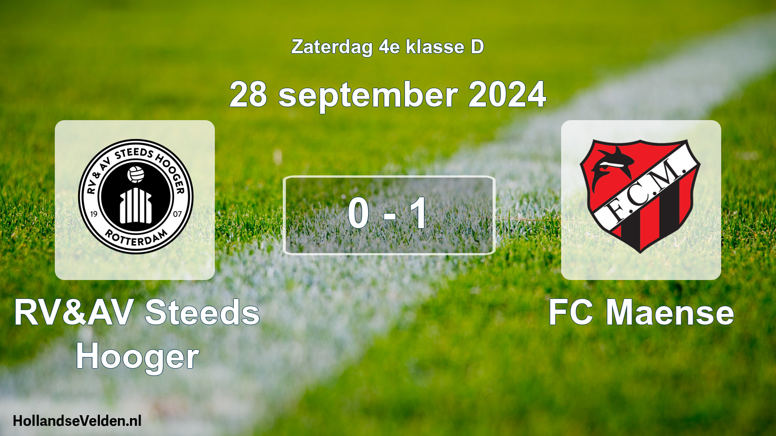 Total number of matches played: RV&AV Steeds Hooger - FC Maense 0 - 1 (28 September 2024)