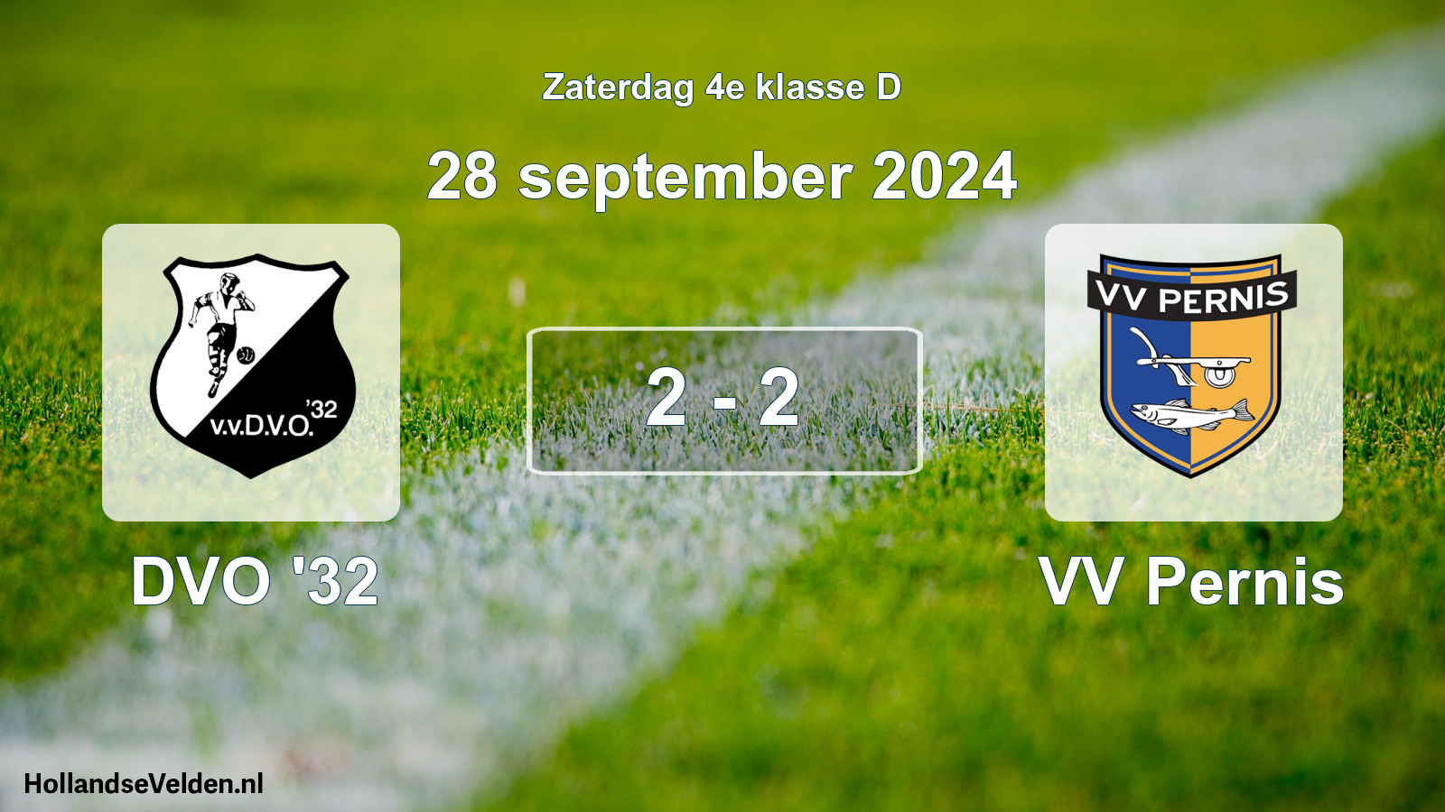 Total number of matches played: DVO '32 - VV Pernis 2 - 2 (28 September 2024)