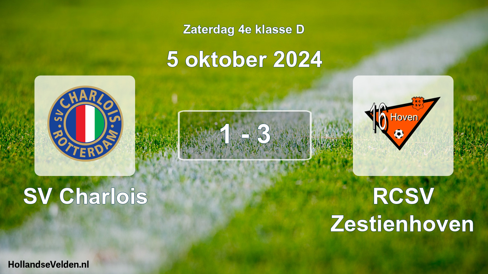 Total number of matches played: SV Charlois - RCSV Zestienhoven 1 - 3 (5 October 2024)