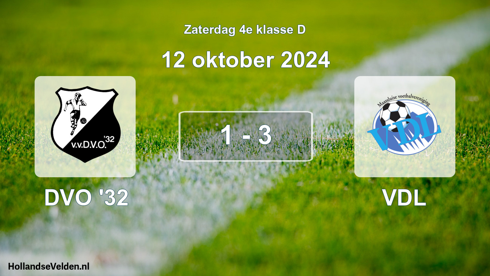 Total number of matches played: DVO '32 - VDL 1 - 3 (12 October 2024)