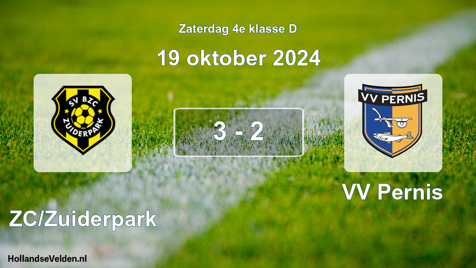 Total number of matches played: BZC/Zuiderpark - VV Pernis 3 - 2 (19 October 2024)