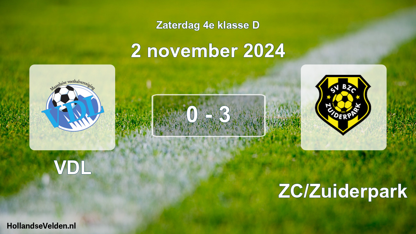 Total number of matches played: VDL - BZC/Zuiderpark 0 - 3 (2 November 2024)