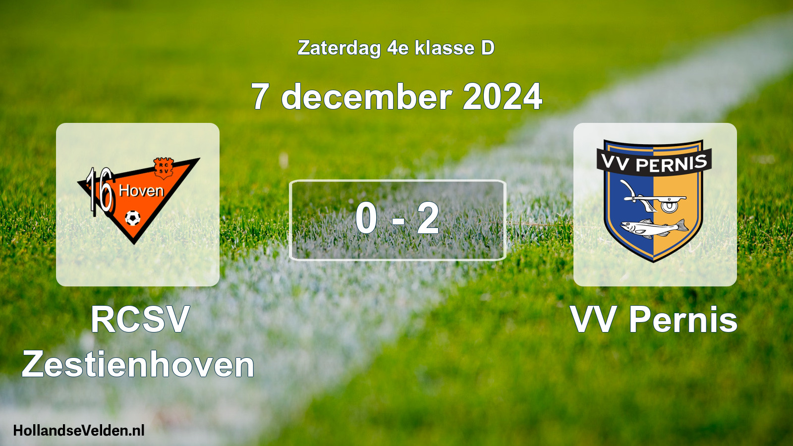 Total number of matches played: RCSV Zestienhoven - VV Pernis 0 - 2 (7 December 2024)