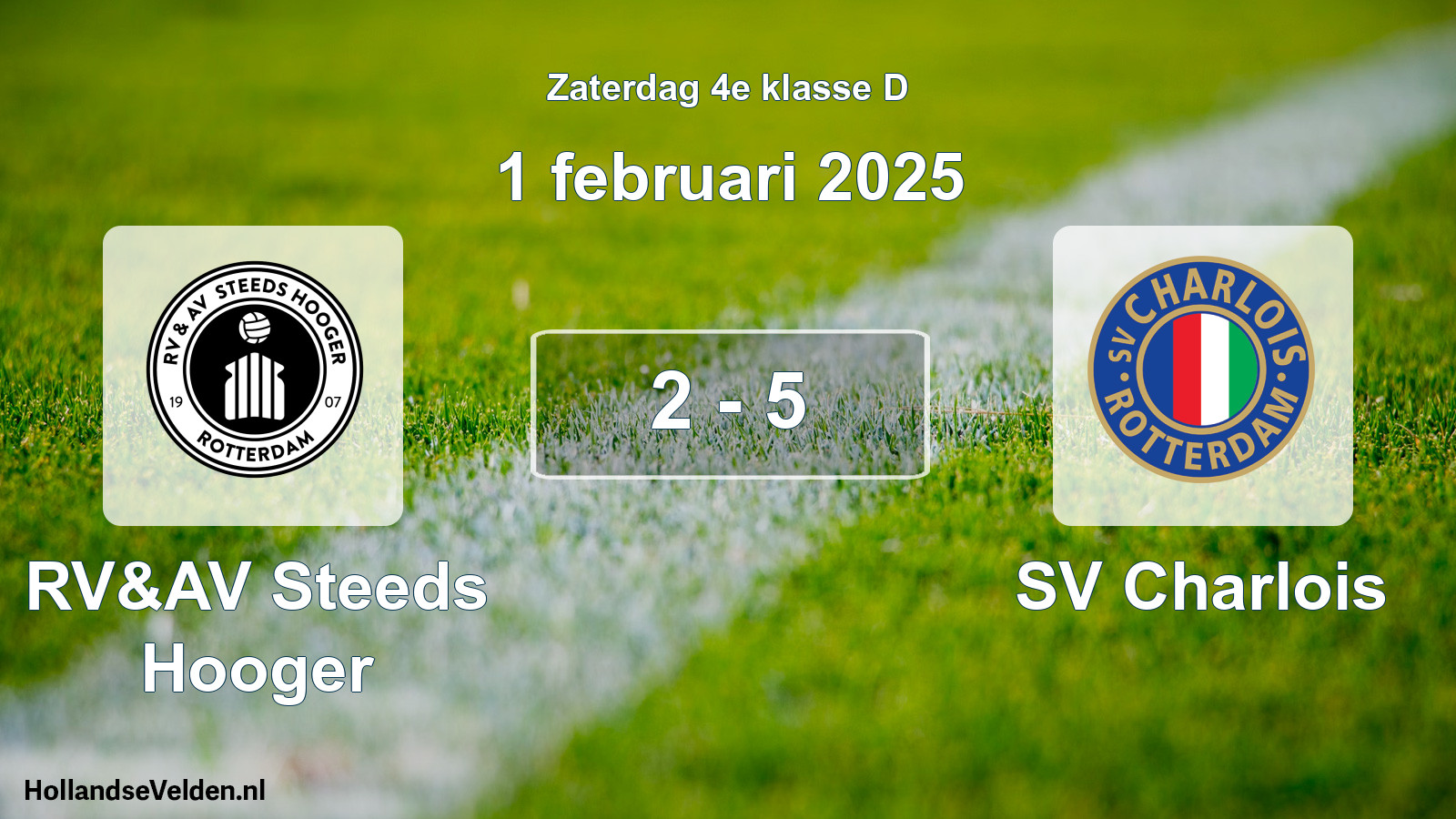 Total number of matches played: RV&AV Steeds Hooger - SV Charlois 2 - 5 (1 February 2025)