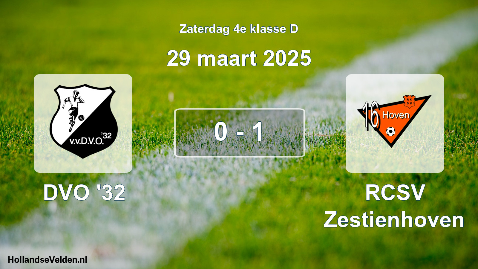 Total number of matches played: DVO '32 - RCSV Zestienhoven 0 - 1 (29 March 2025)
