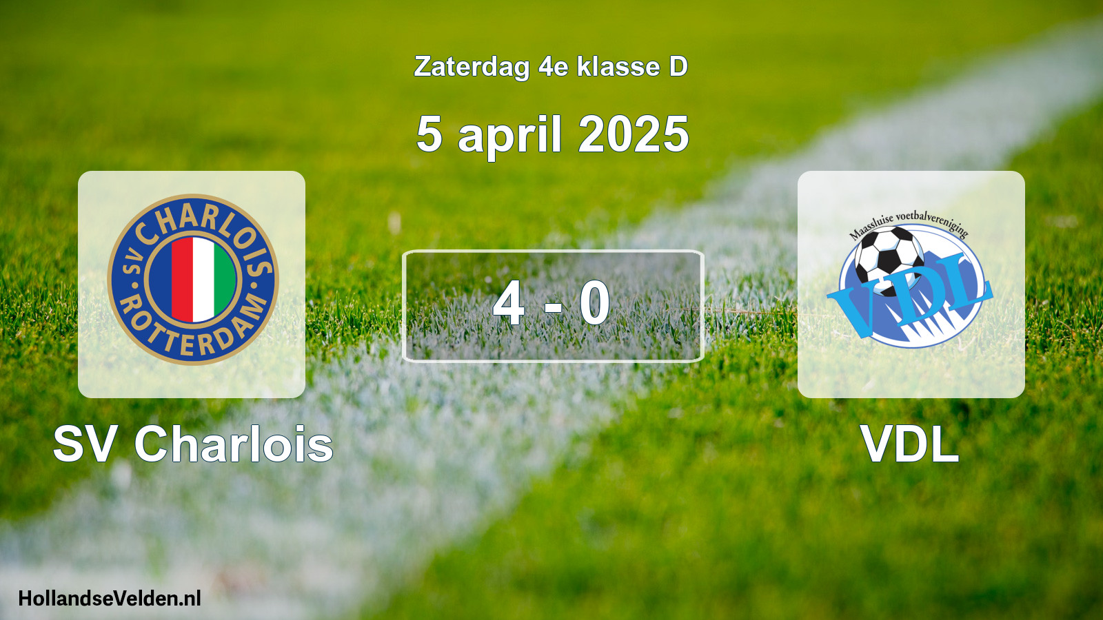 Total number of matches played: SV Charlois - VDL 4 - 0 (5 April 2025)