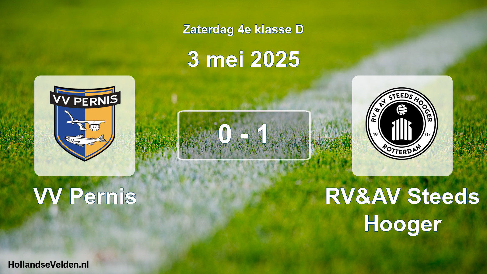 Total number of matches played: VV Pernis - RV&AV Steeds Hooger 0 - 1 (3 May 2025)