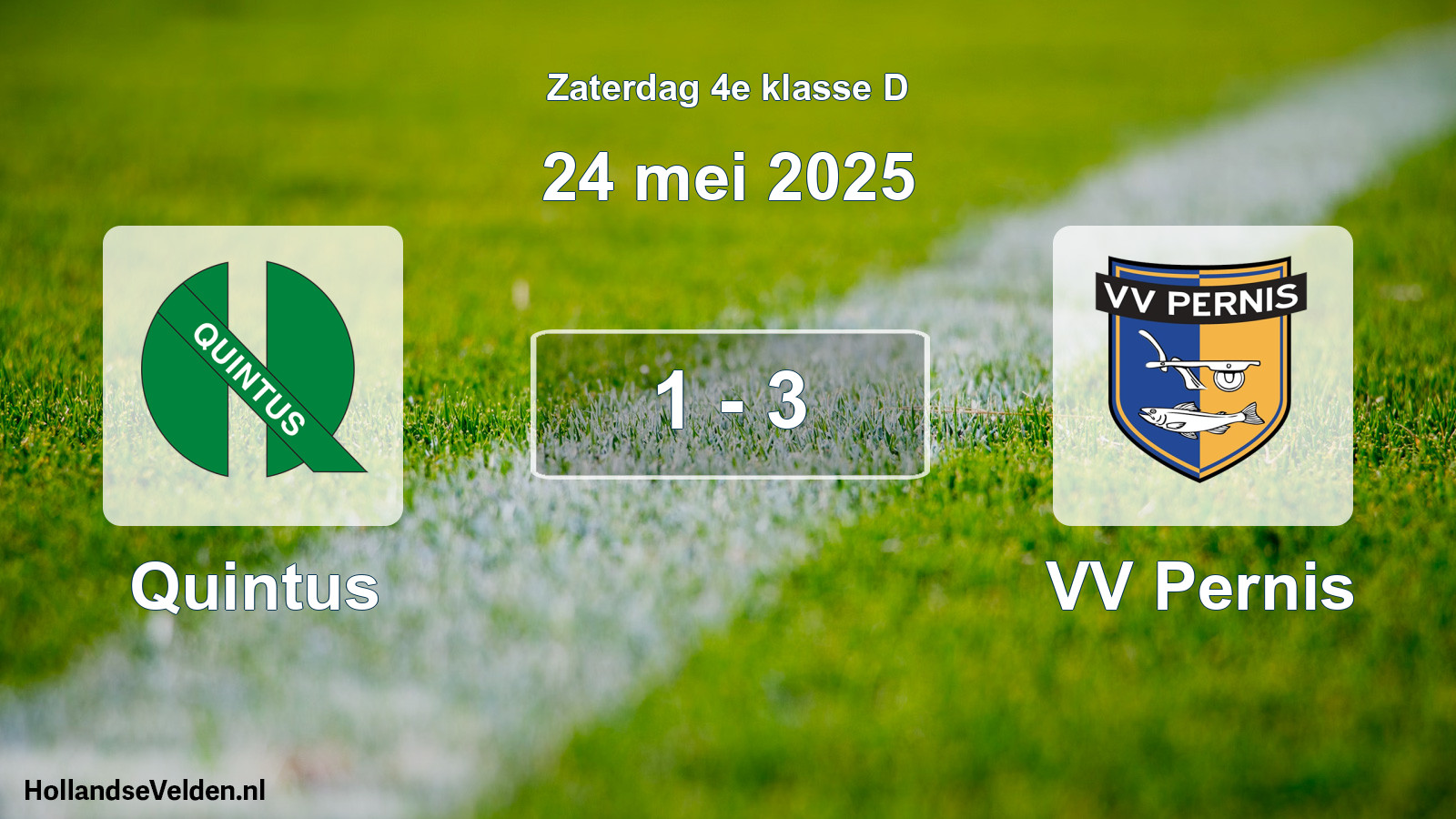 Total number of matches played: Quintus - VV Pernis 1 - 3 (24 May 2025)