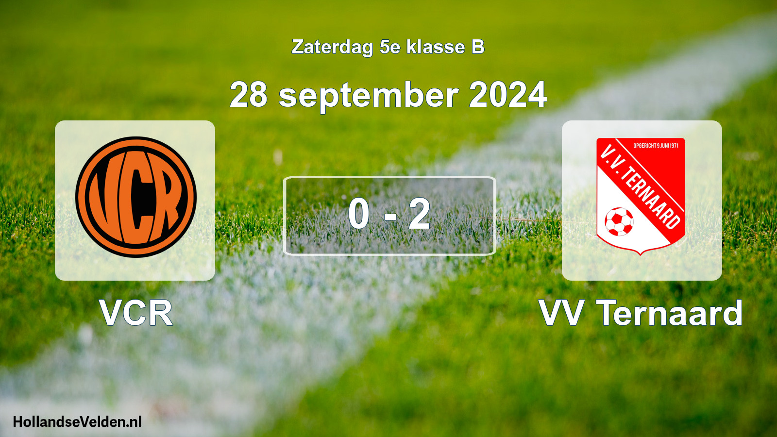 Total number of matches played: VCR - VV Ternaard 0 - 2 (28 September 2024)