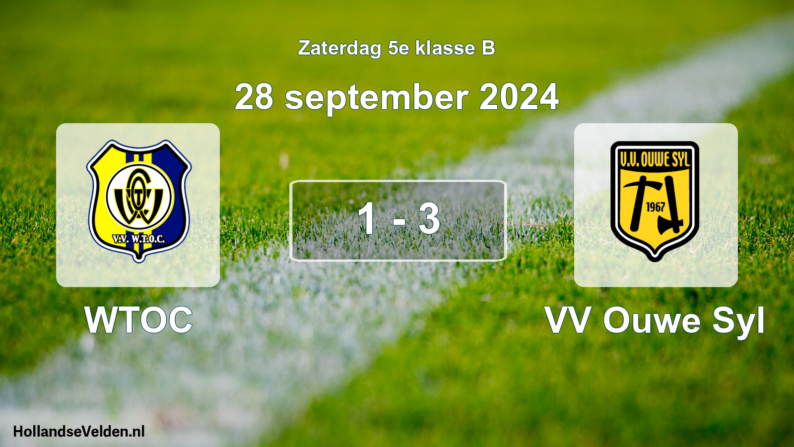 Total number of matches played: WTOC - VV Ouwe Syl 1 - 3 (28 September 2024)