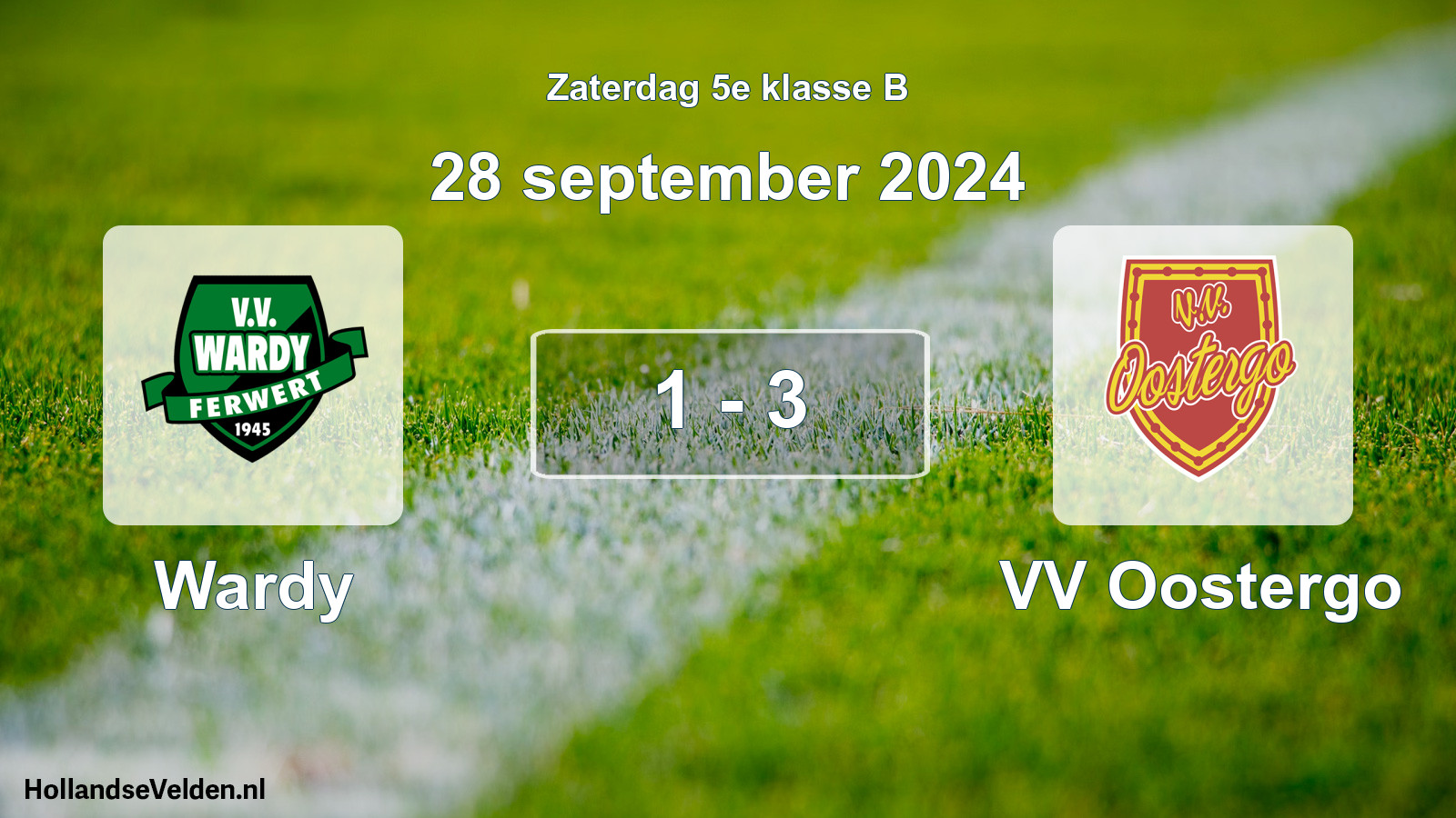 Total number of matches played: Wardy - VV Oostergo 1 - 3 (28 September 2024)