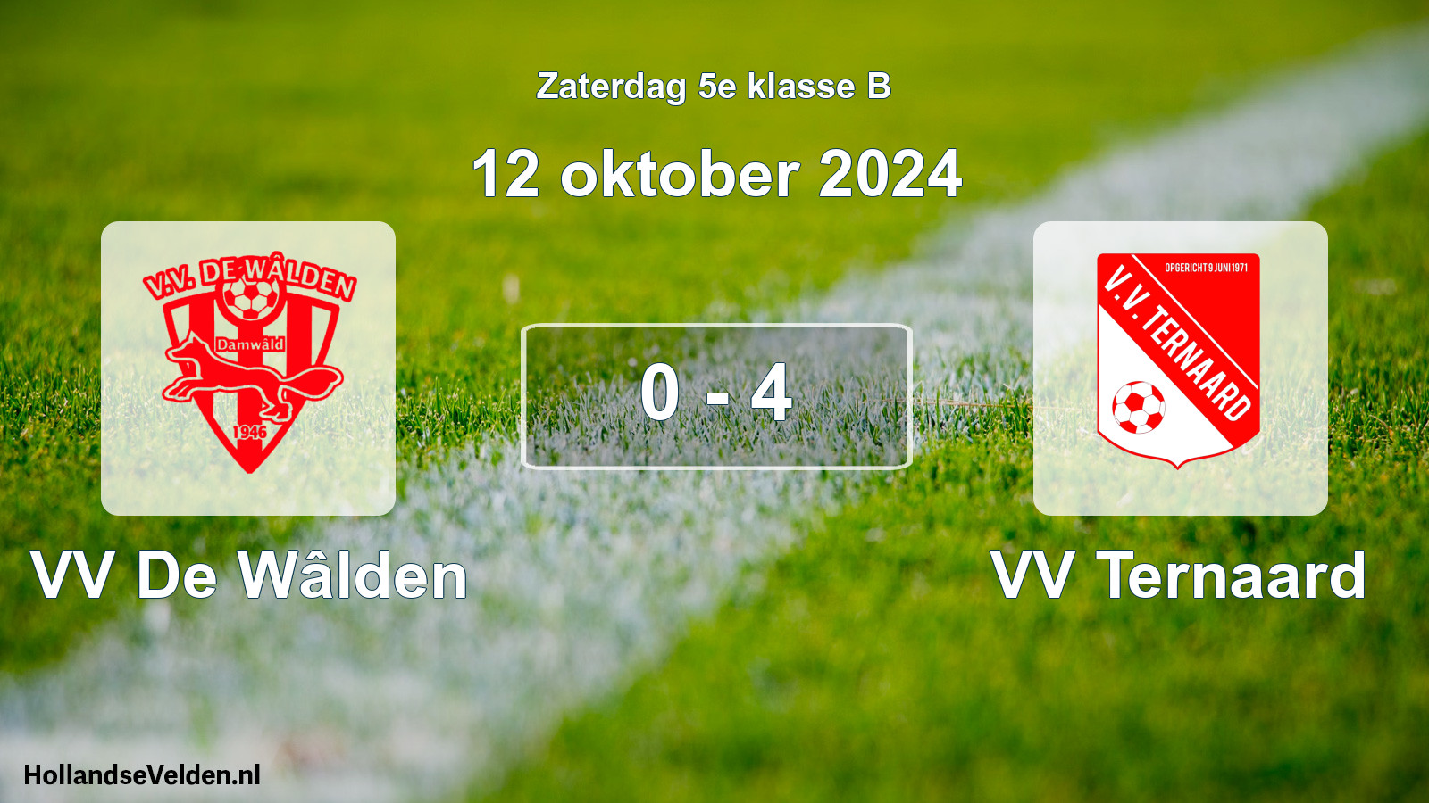 Total number of matches played: VV De Wâlden - VV Ternaard 0 - 4 (12 October 2024)