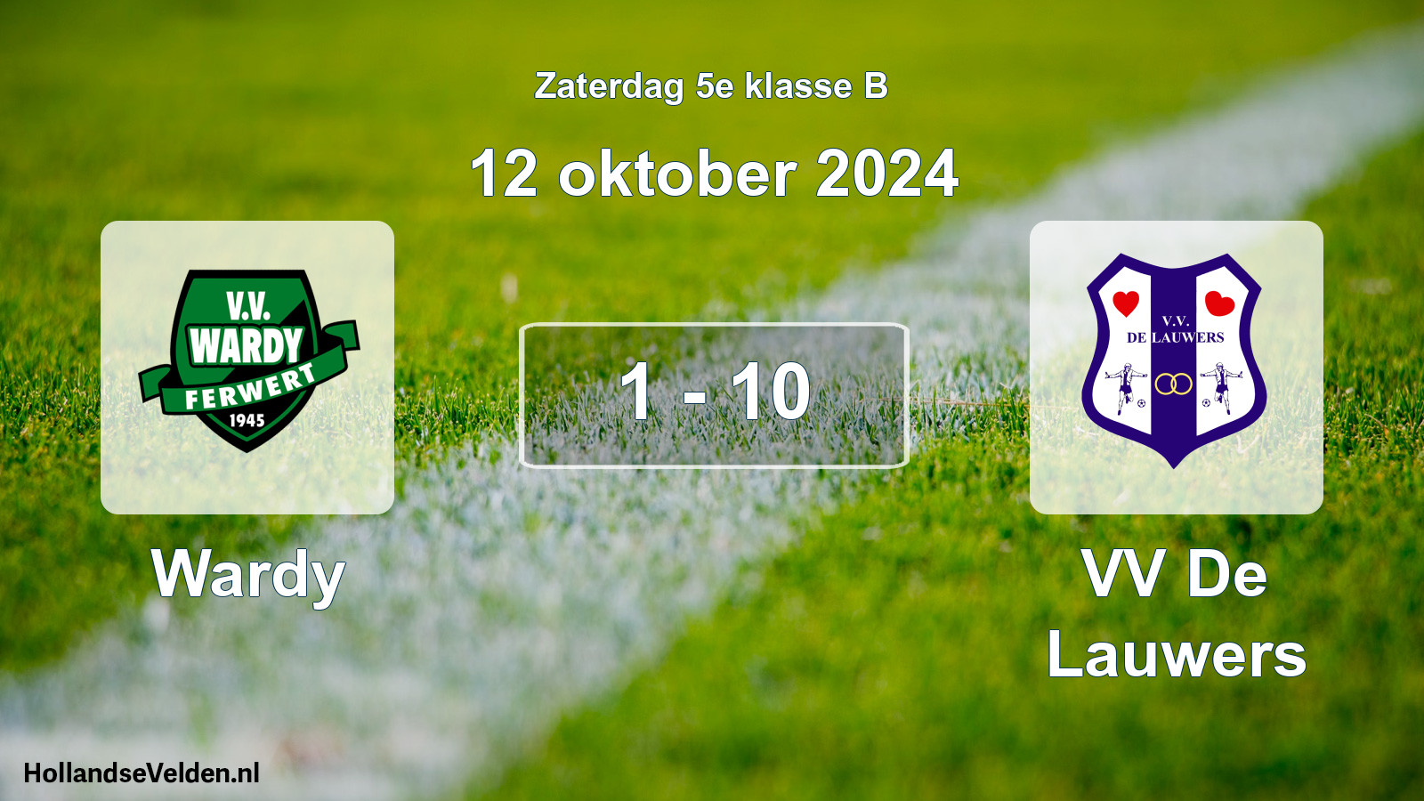 Total number of matches played: Wardy - VV De Lauwers 1 - 10 (12 October 2024)
