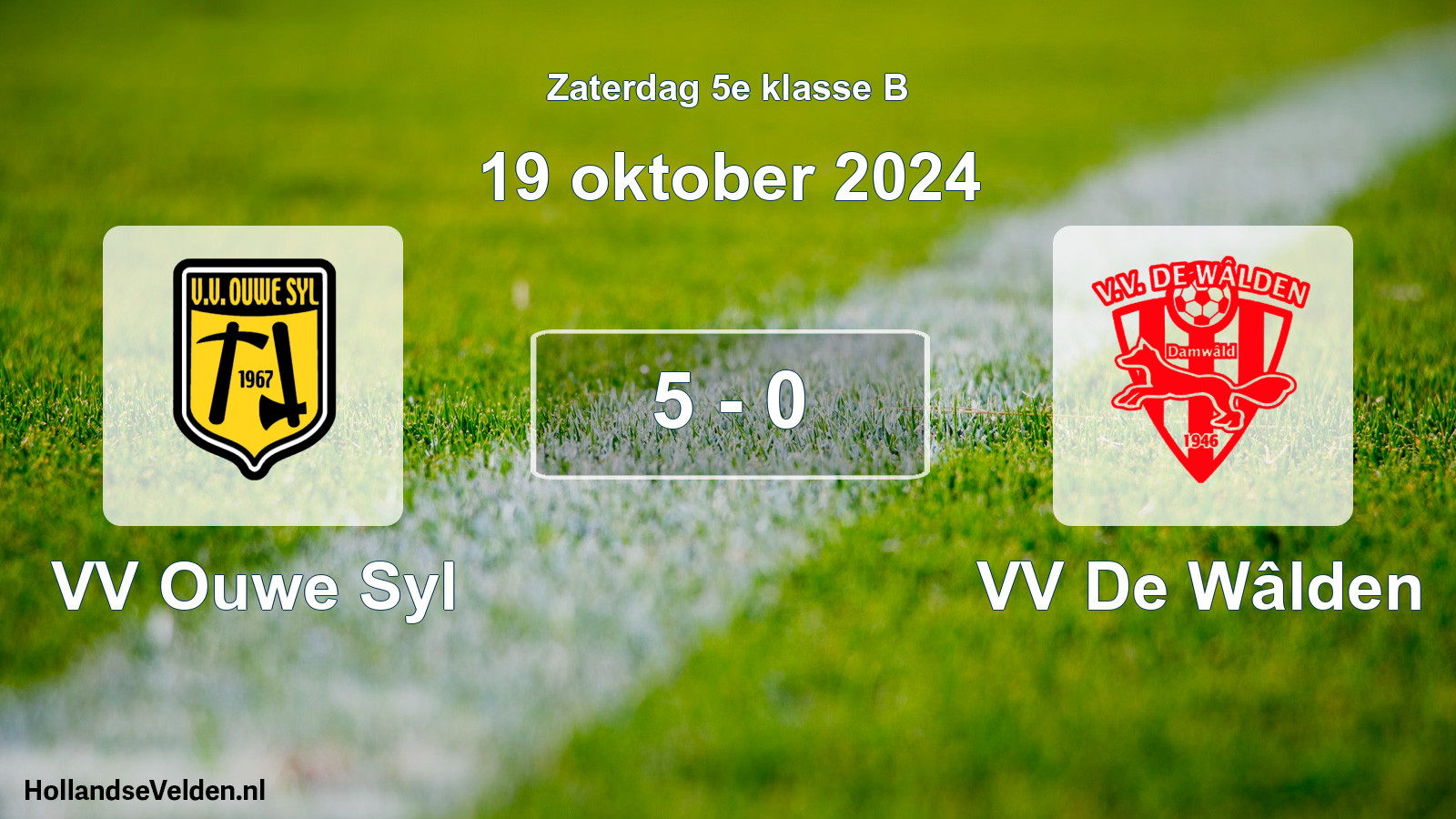 Total number of matches played: VV Ouwe Syl - VV De Wâlden 5 - 0 (19 October 2024)