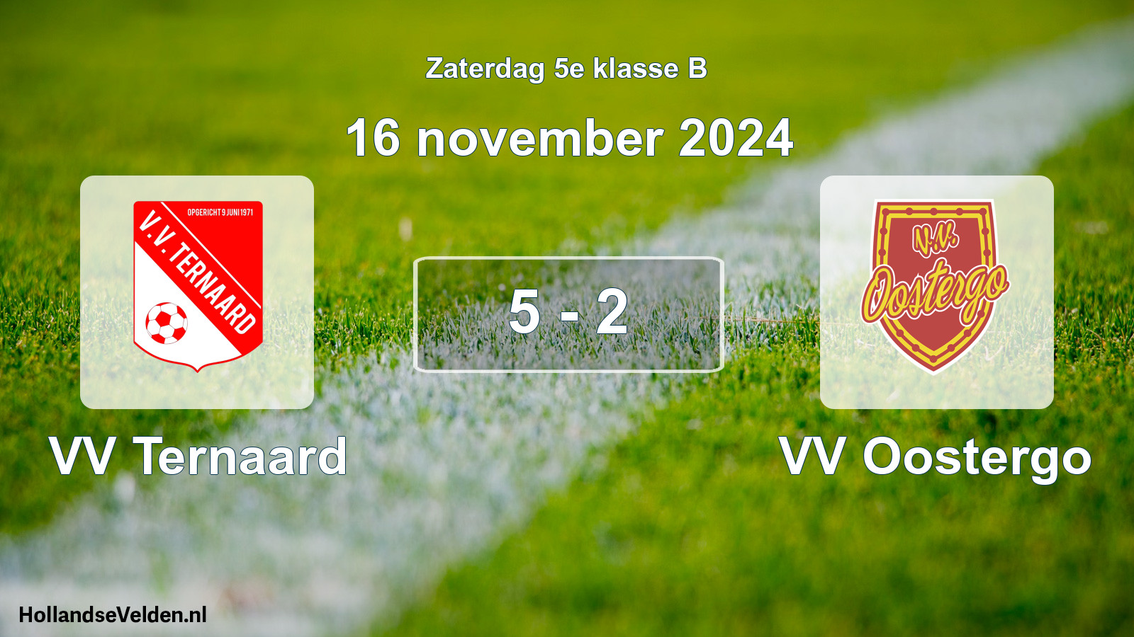 Total number of matches played: VV Ternaard - VV Oostergo 5 - 2 (16 November 2024)