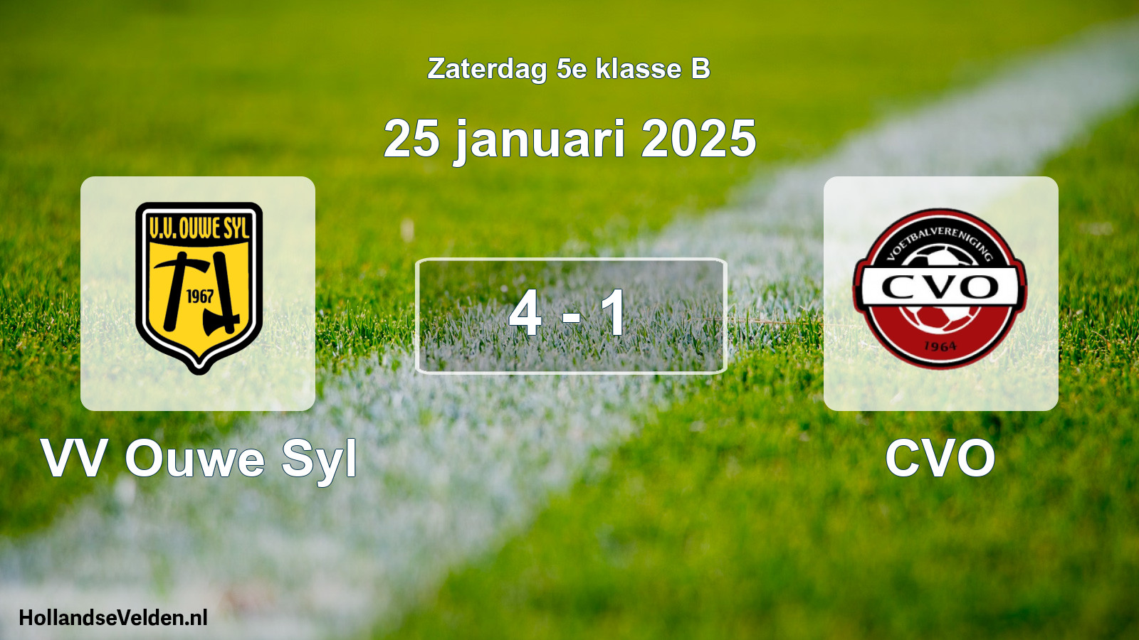 Total number of matches played: VV Ouwe Syl - CVO 4 - 1 (25 January 2025)