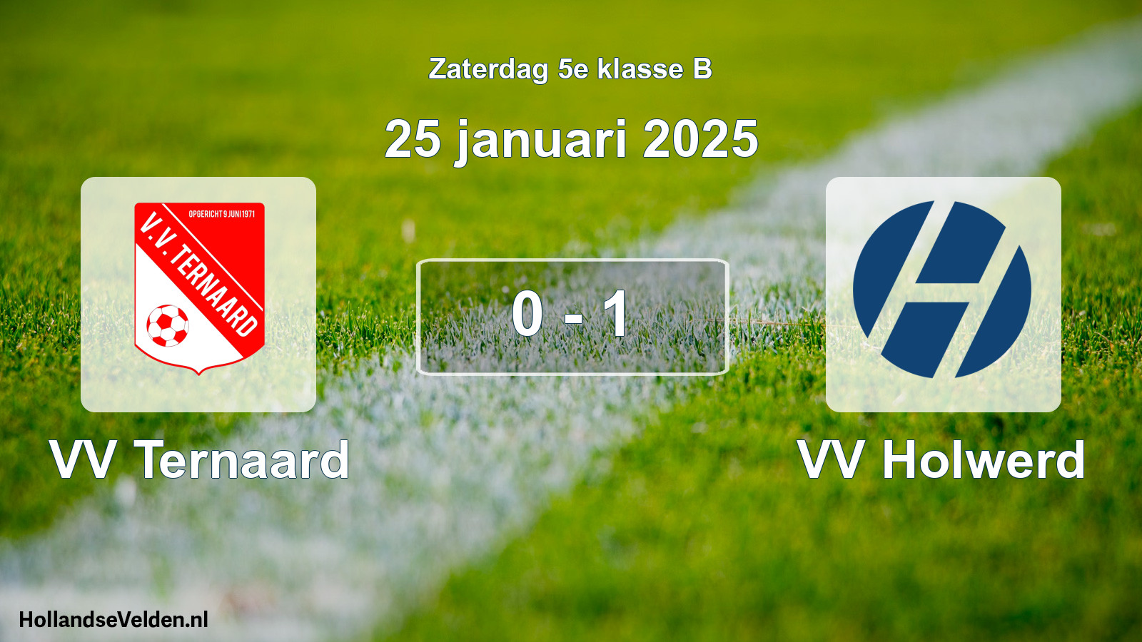 Total number of matches played: VV Ternaard - VV Holwerd 0 - 1 (25 January 2025)