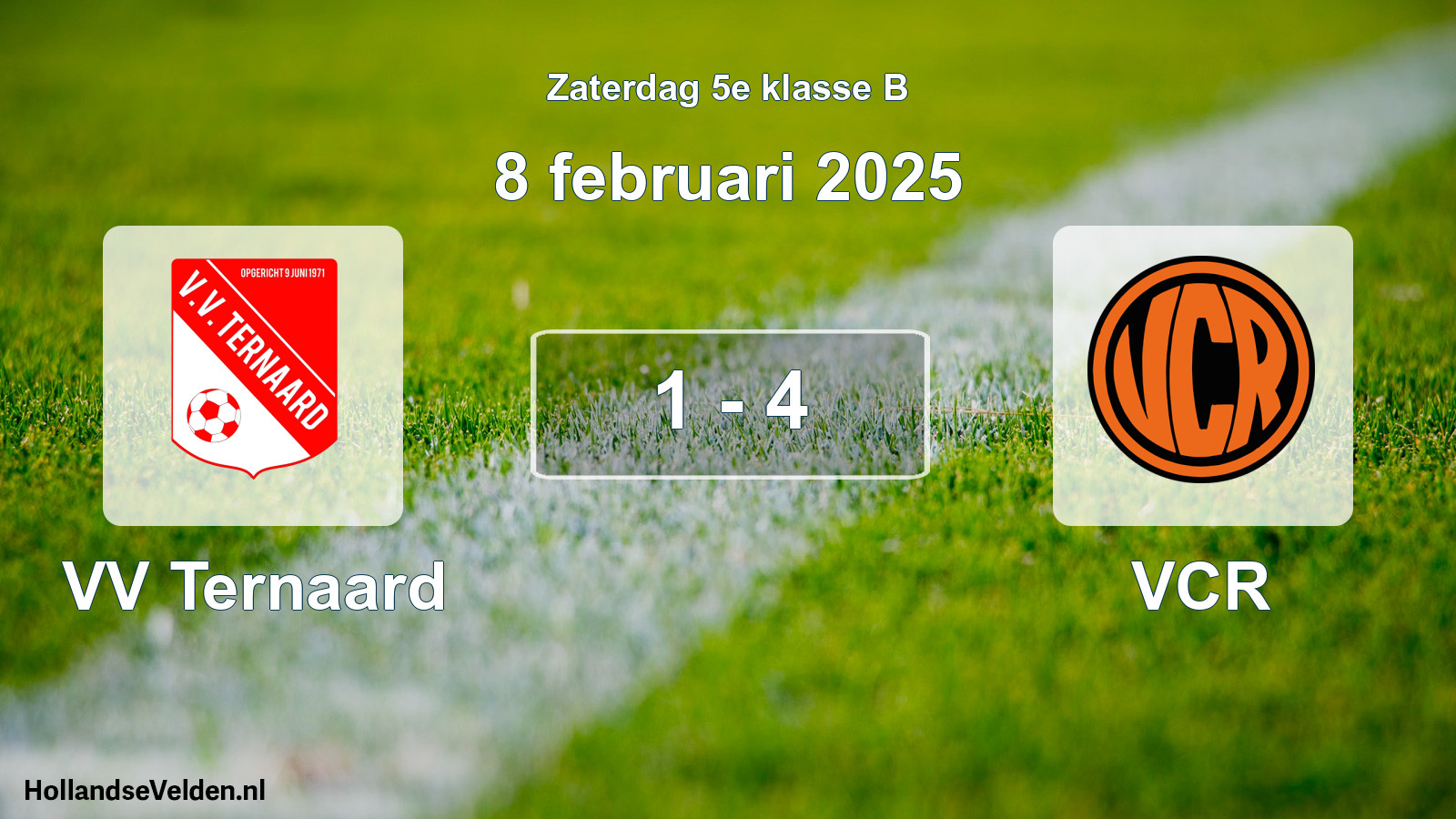 Total number of matches played: VV Ternaard - VCR 1 - 4 (8 February 2025)