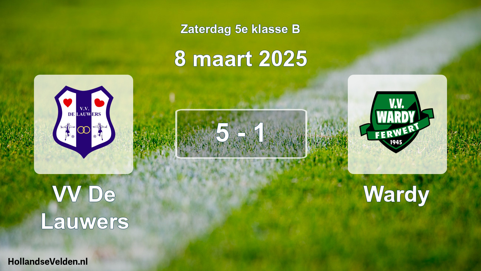 Total number of matches played: VV De Lauwers - Wardy 5 - 1 (8 March 2025)