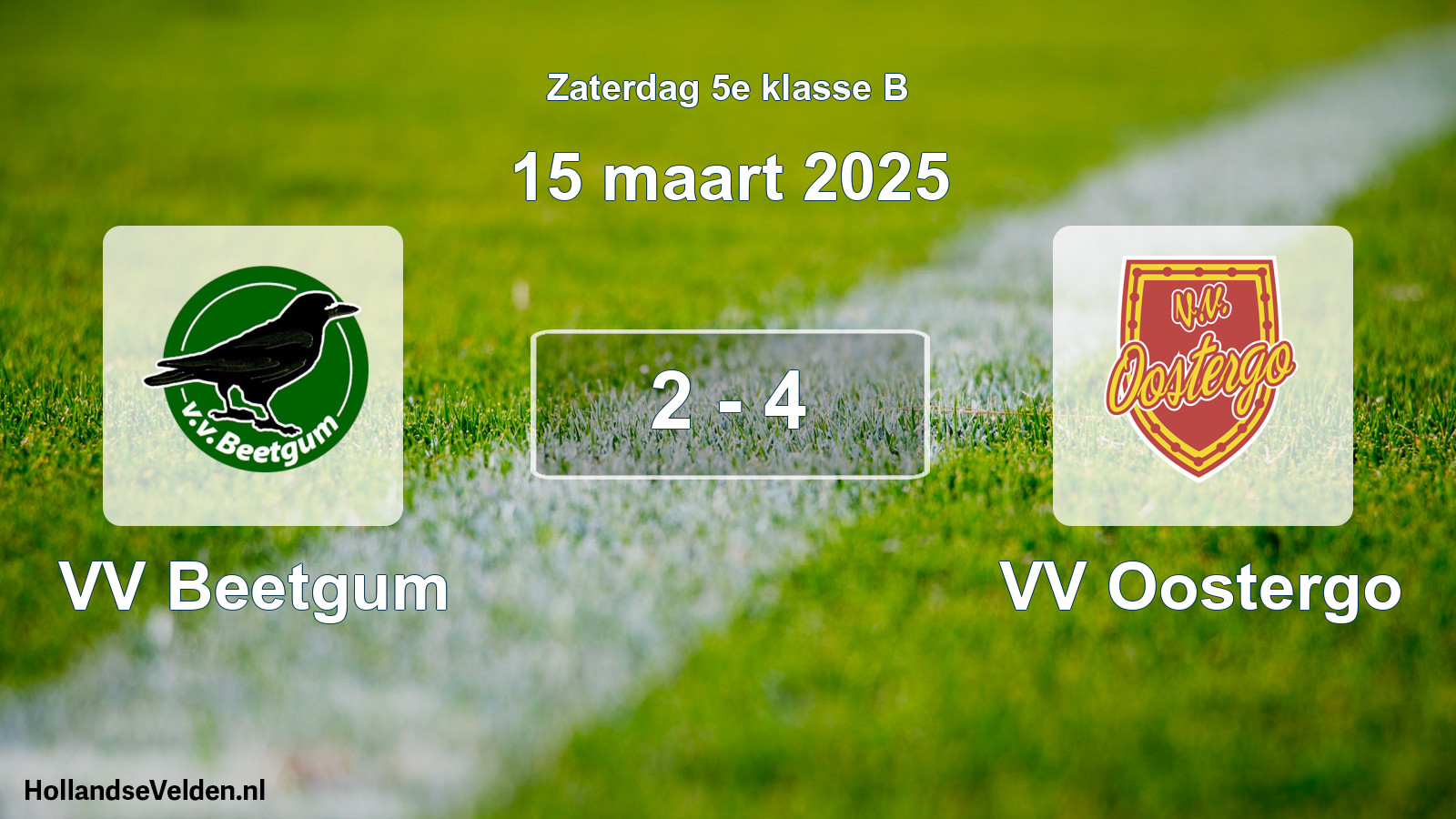 Total number of matches played: VV Beetgum - VV Oostergo 2 - 4 (15 March 2025)