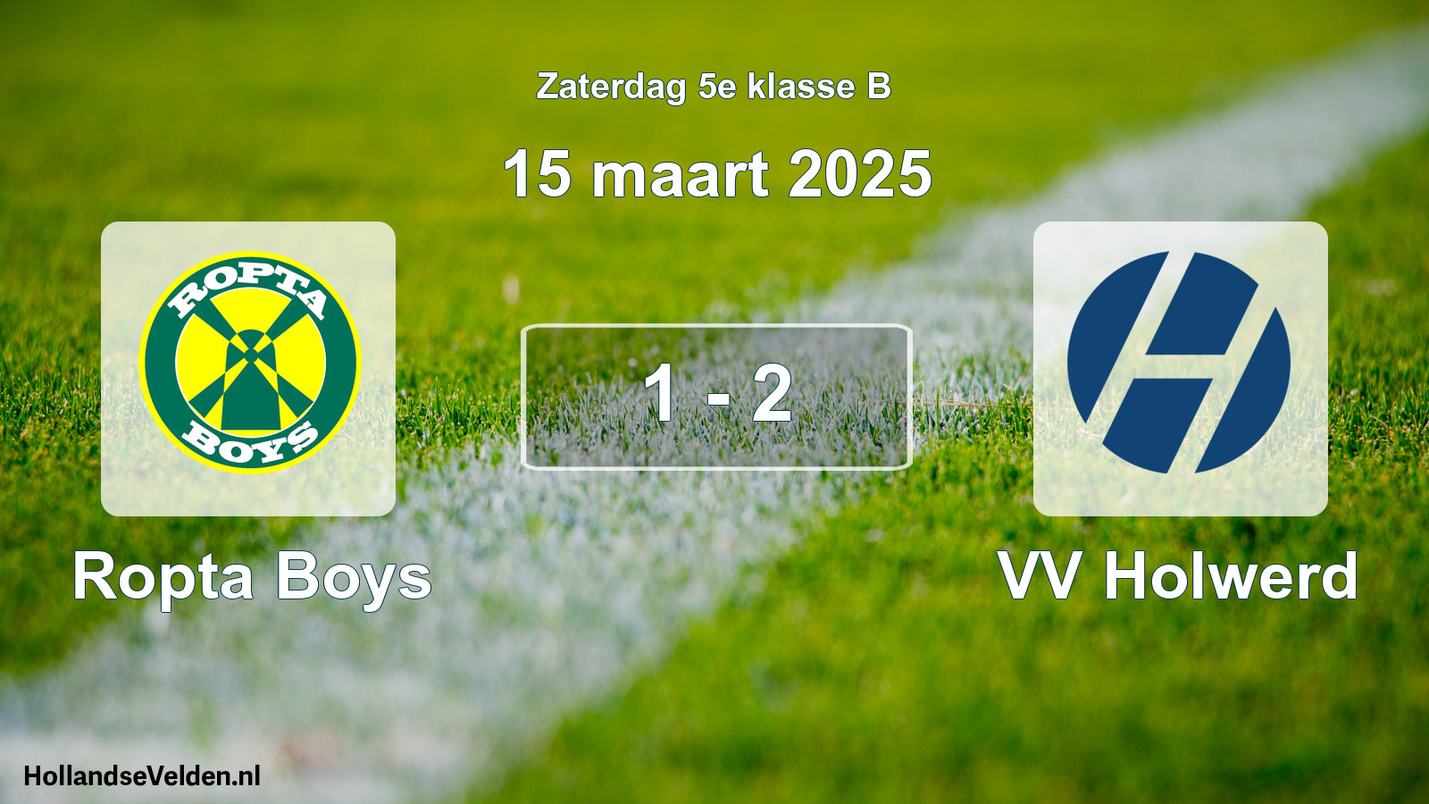 Total number of matches played: Ropta Boys - VV Holwerd 1 - 2 (15 March 2025)