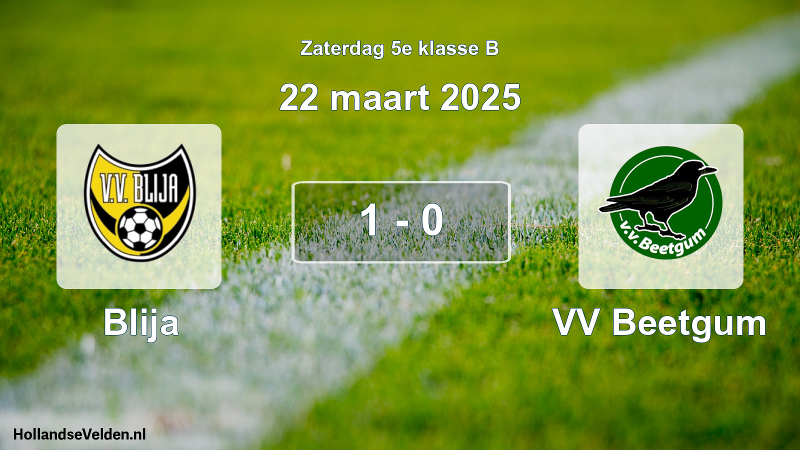 Total number of matches played: Blija - VV Beetgum 1 - 0 (22 March 2025)