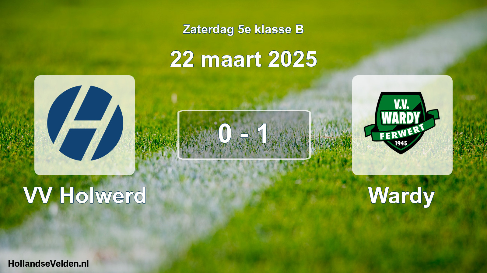 Total number of matches played: VV Holwerd - Wardy 0 - 1 (22 March 2025)