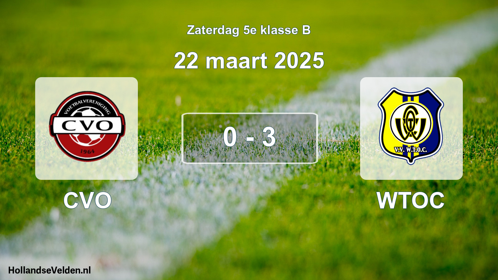 Total number of matches played: CVO - WTOC 0 - 3 (22 March 2025)