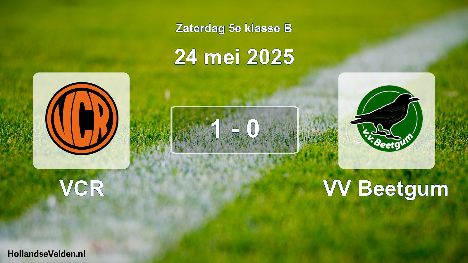 Total number of matches played: VCR - VV Beetgum 1 - 0 (24 May 2025)
