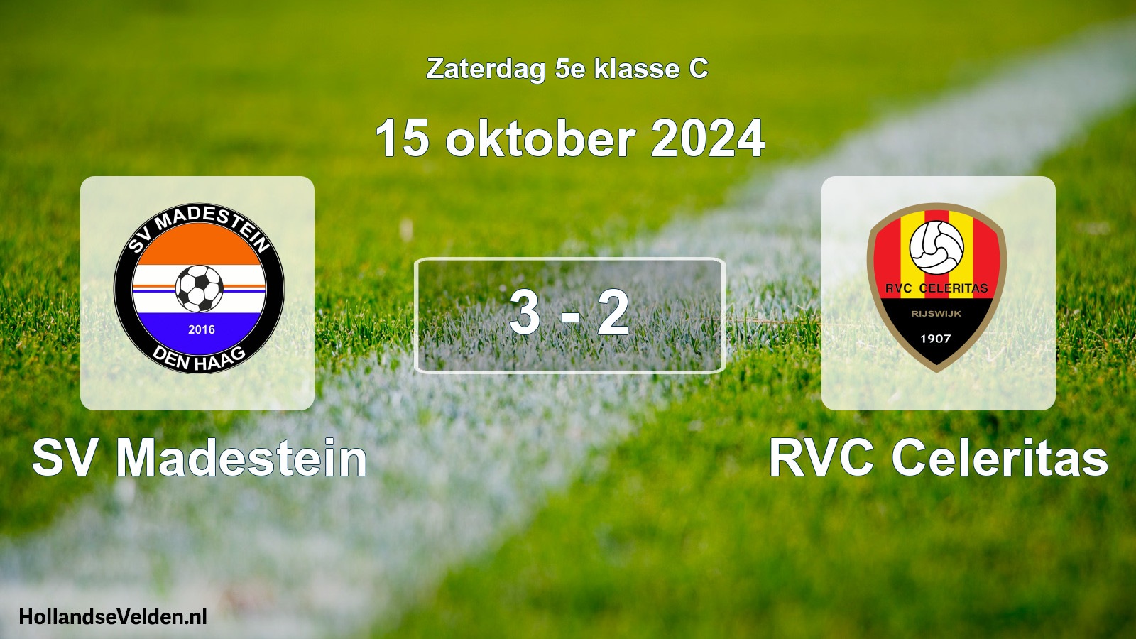 Total number of matches played: SV Madestein - RVC Celeritas 3 - 2 (15 October 2024)