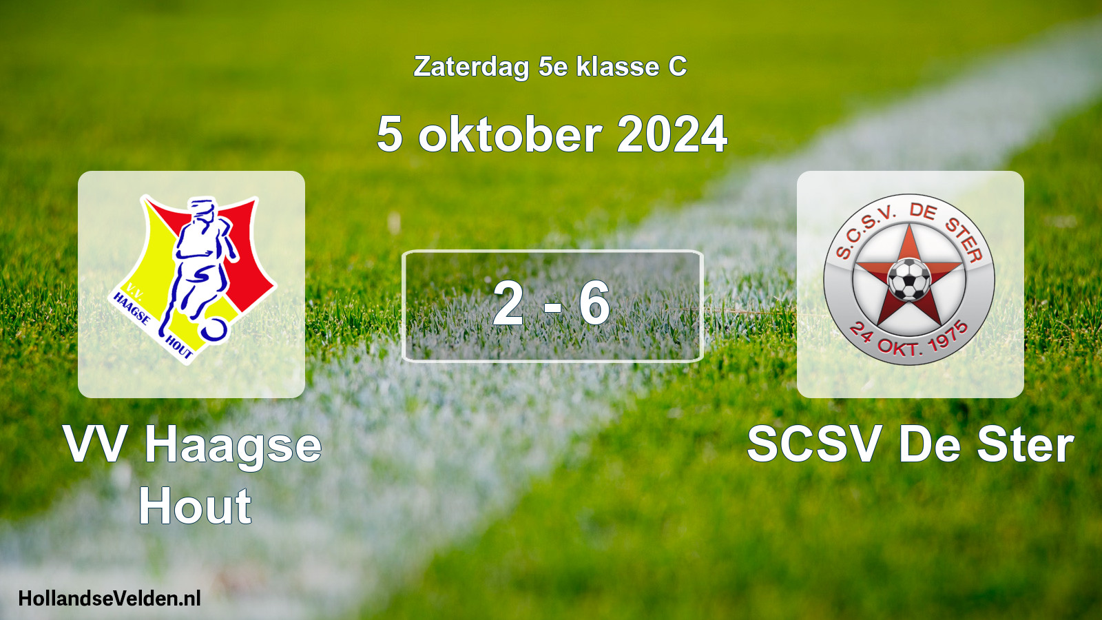 Total number of matches played: VV Haagse Hout - SCSV De Ster 2 - 6 (5 October 2024)