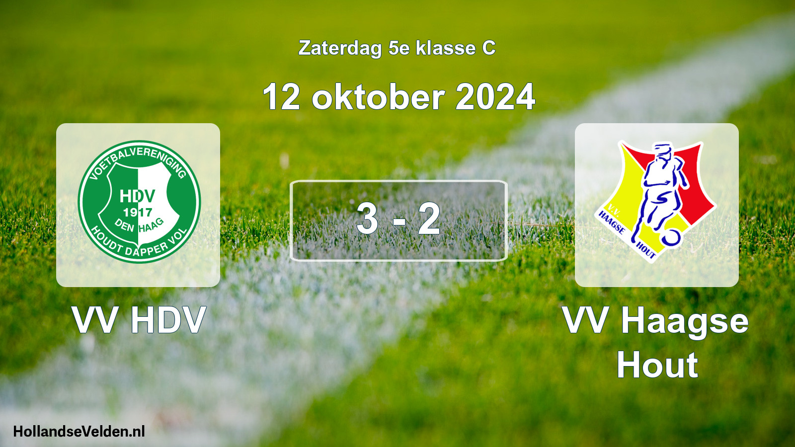 Total number of matches played: VV HDV - VV Haagse Hout 3 - 2 (12 October 2024)