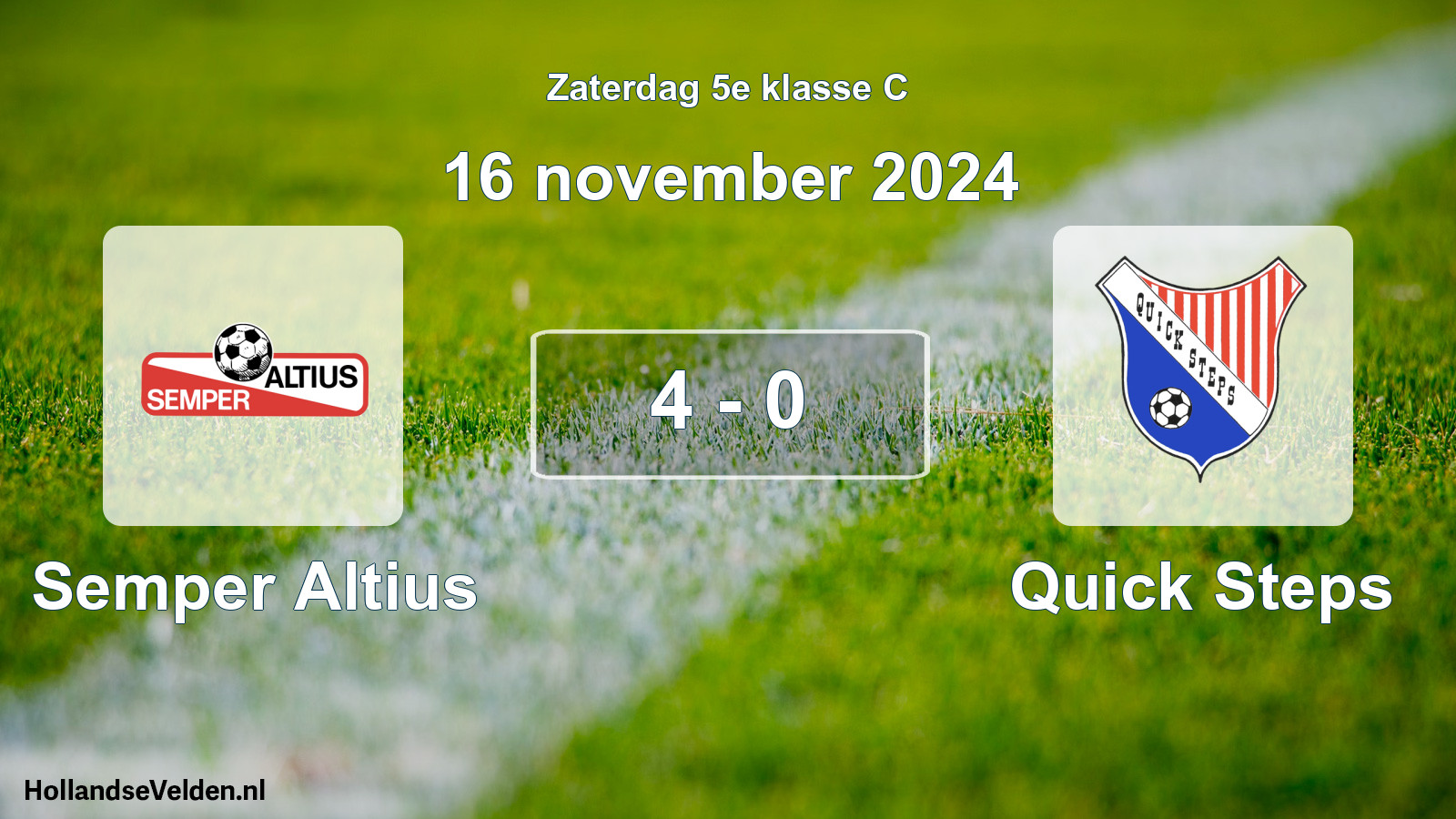 Total number of matches played: Semper Altius - Quick Steps 4 - 0 (16 November 2024)