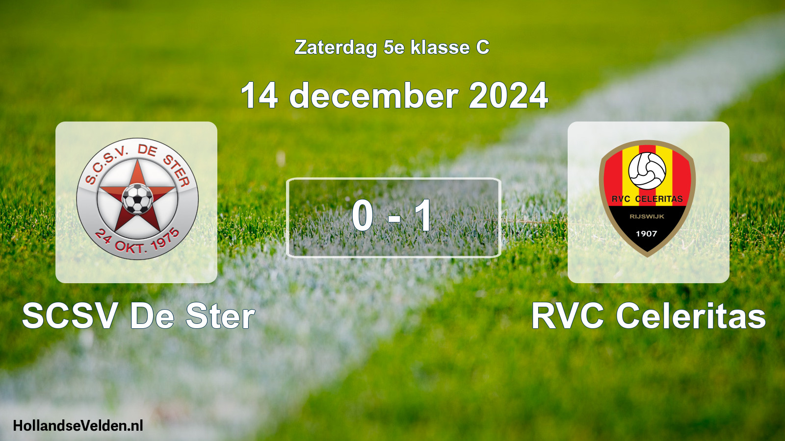 Total number of matches played: SCSV De Ster - RVC Celeritas 0 - 1 (14 December 2024)
