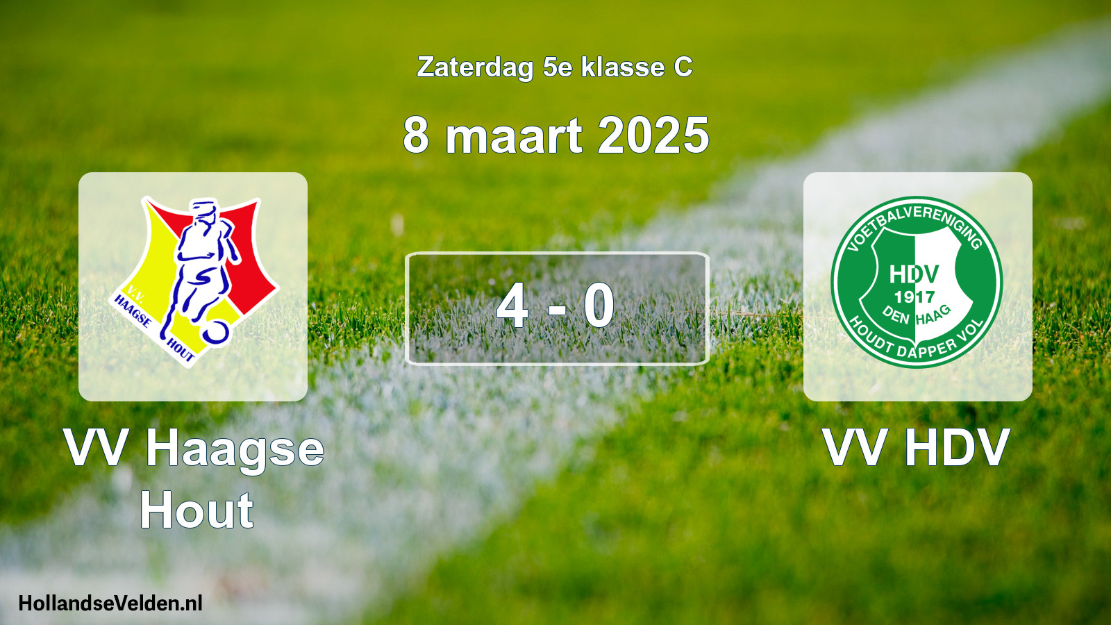 Total number of matches played: VV Haagse Hout - VV HDV 4 - 0 (8 March 2025)