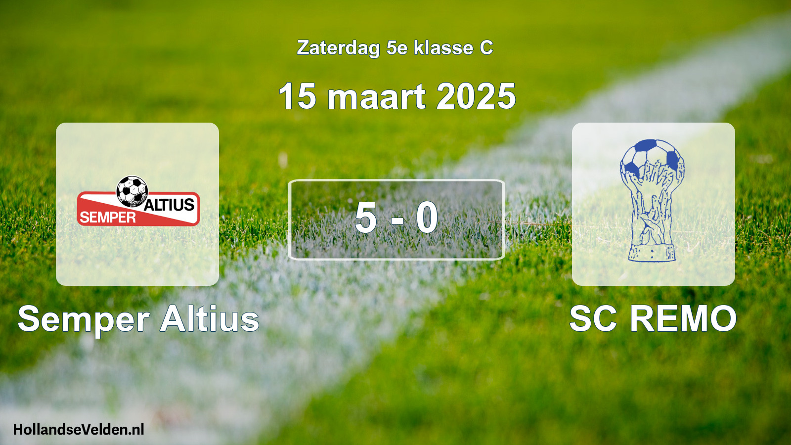 Total number of matches played: Semper Altius - SC REMO 5 - 0 (15 March 2025)