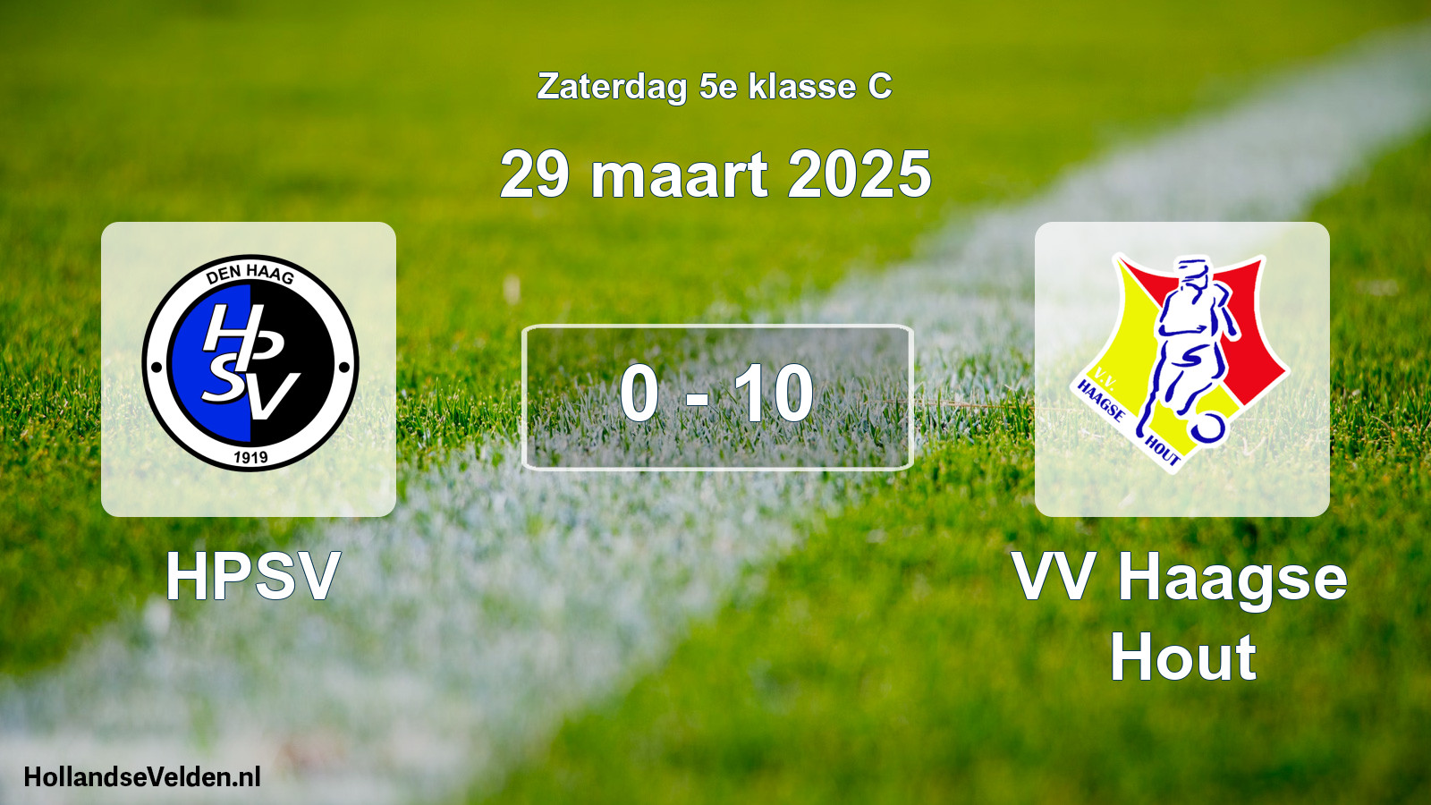 Total number of matches played: HPSV - VV Haagse Hout 0 - 10 (29 March 2025)
