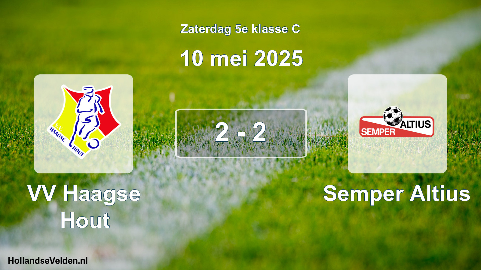 Total number of matches played: VV Haagse Hout - Semper Altius 2 - 2 (10 May 2025)