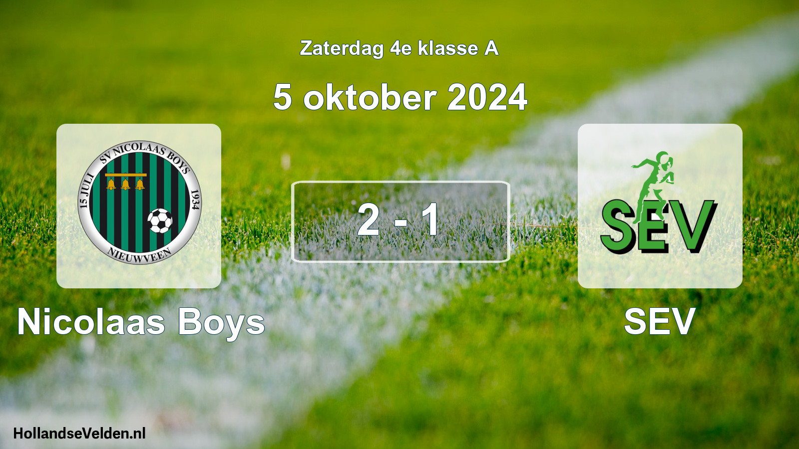 Total number of matches played: Nicolaas Boys - SEV 2 - 1 (5 October 2024)
