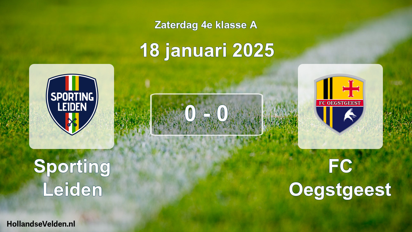 Total number of matches played: Sporting Leiden - FC Oegstgeest 0 - 0 (18 January 2025)