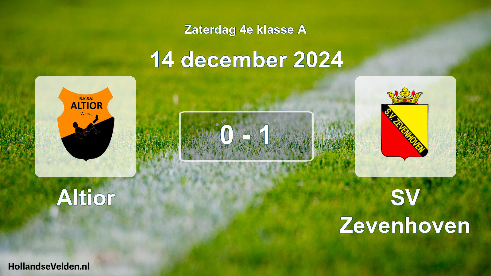 Total number of matches played: Altior - SV Zevenhoven 0 - 1 (14 December 2024)