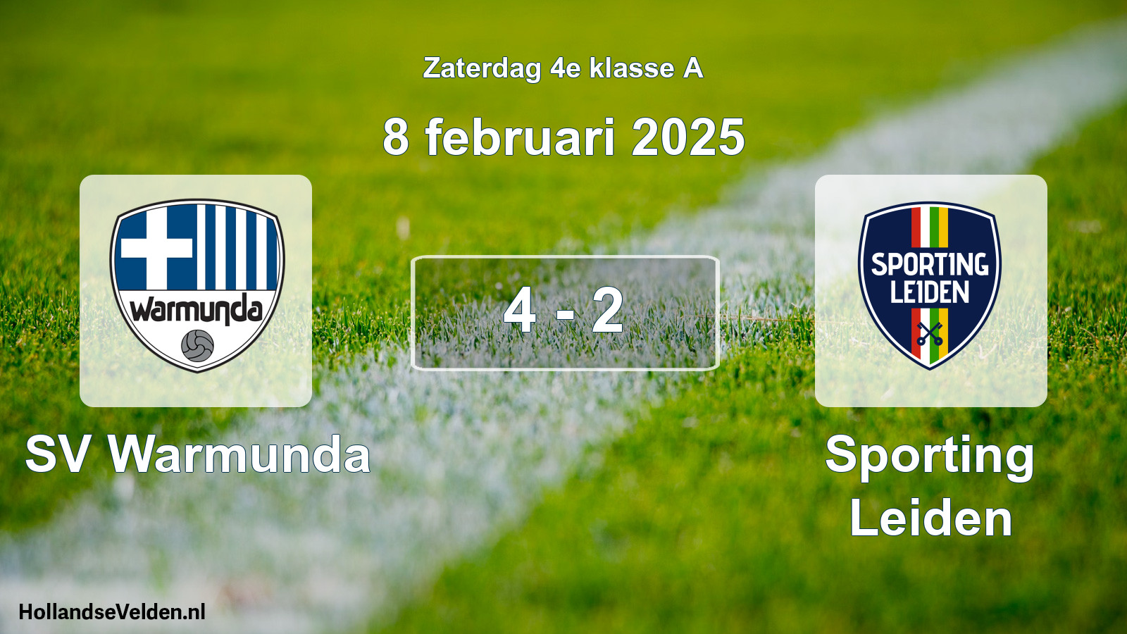 Total number of matches played: SV Warmunda - Sporting Leiden 4 - 2 (8 February 2025)