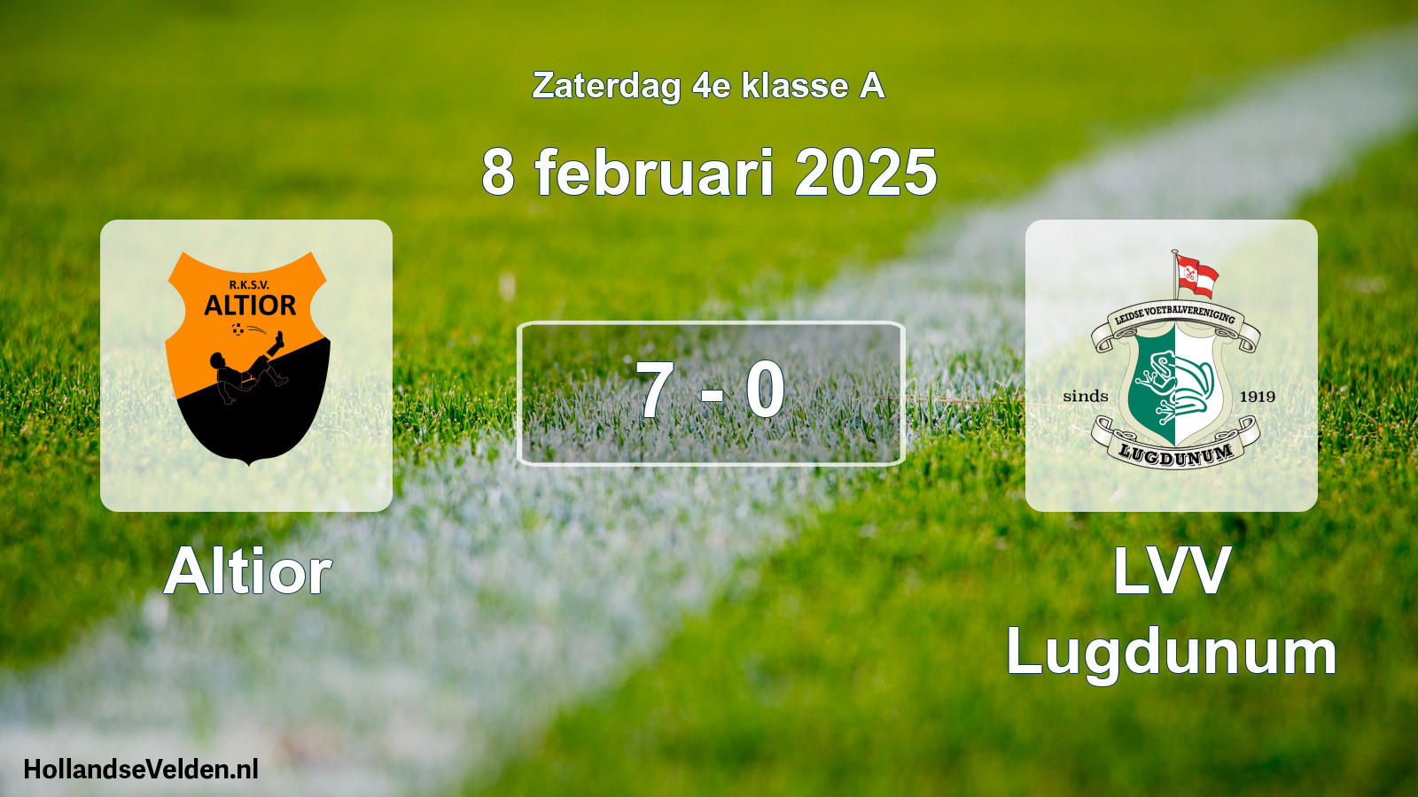 Total number of matches played: Altior - LVV Lugdunum 7 - 0 (8 February 2025)