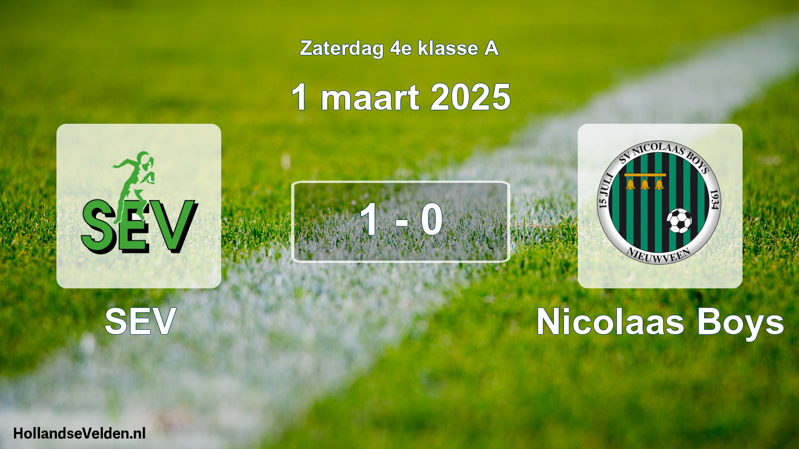 Total number of matches played: SEV - Nicolaas Boys 1 - 0 (1 March 2025)