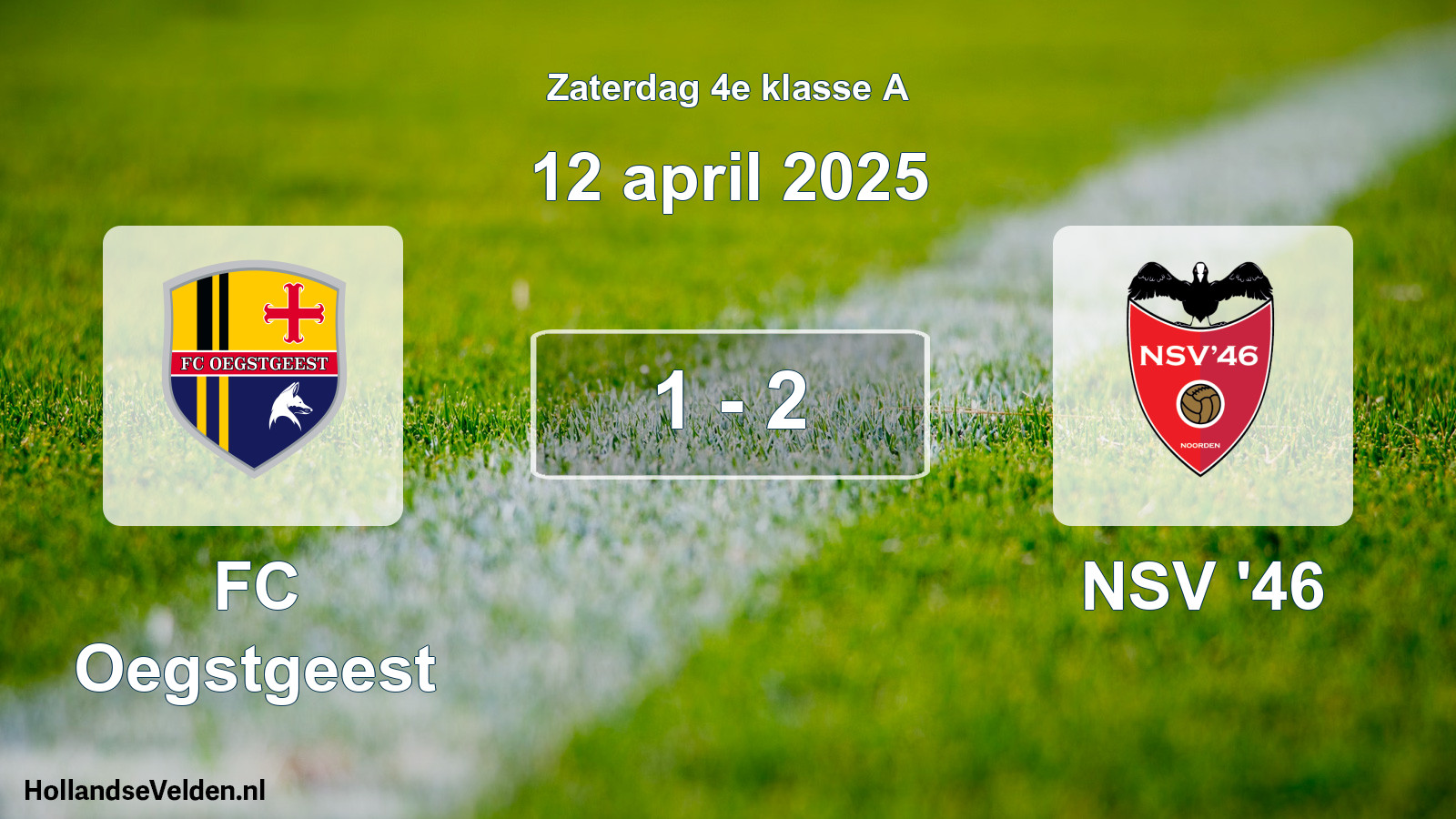Total number of matches played: FC Oegstgeest - NSV '46 1 - 2 (12 April 2025)