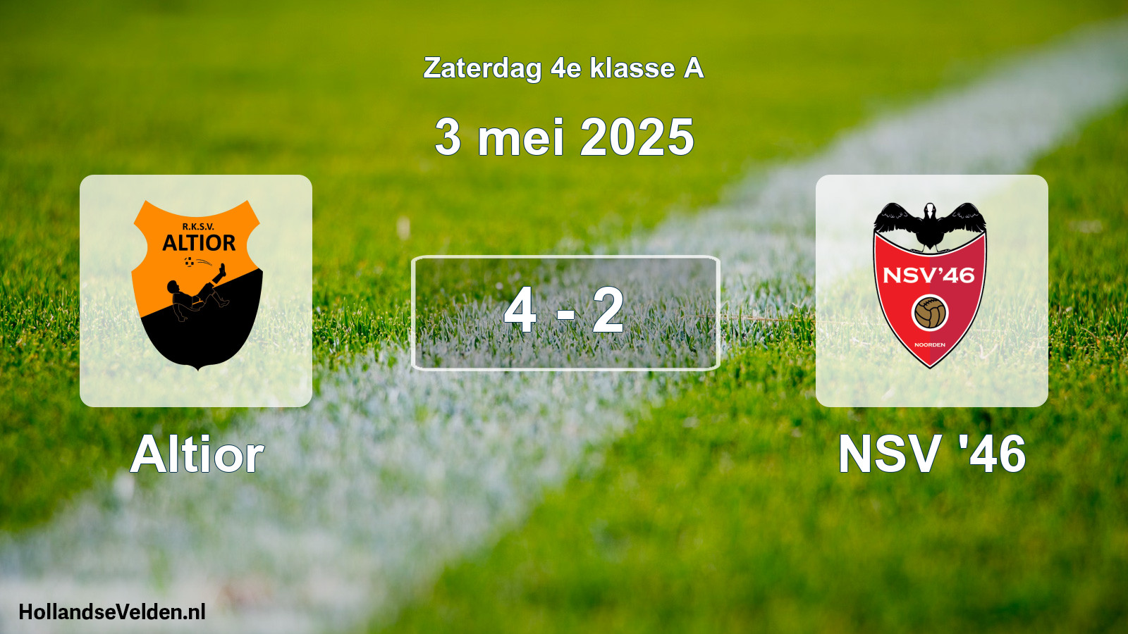 Gespeelde wedstrijd: Altior - NSV '46 4 - 2 (3 mei 2025)