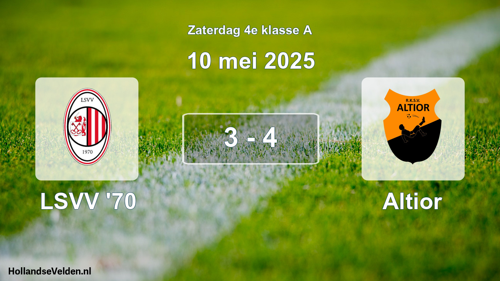 Total number of matches played: LSVV '70 - Altior 3 - 4 (10 May 2025)
