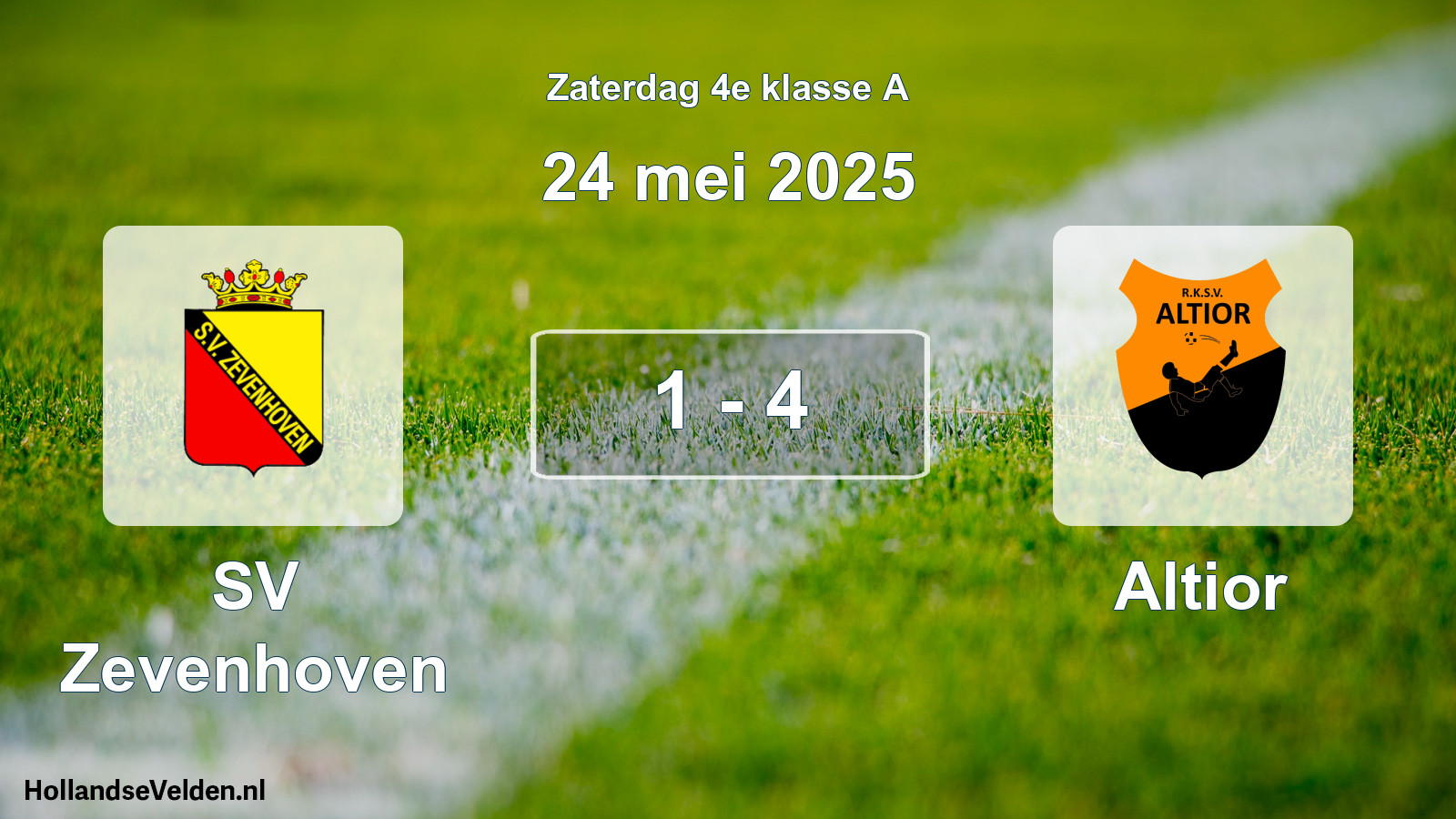 Total number of matches played: SV Zevenhoven - Altior 1 - 4 (24 May 2025)